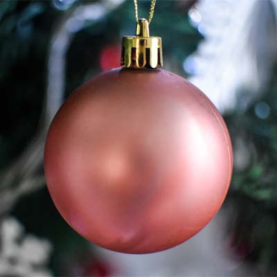 pink Christmas bauble
