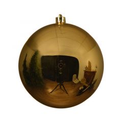 Shatterproof Bauble 14cm Light Gold - Kaemingk