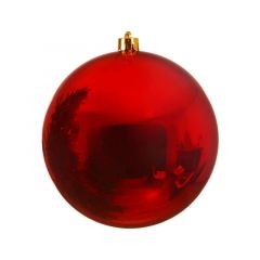 Shatterproof Bauble 14cm Christmas Red - Kaemingk