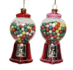 Kaemingk Glass Bubble Gum Machine Dec 10.5cm (2 Assorted)