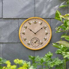Smart Garden 12in Beez Wall Clock and Thermometer