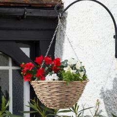 Smart Garden Faux Rattan Basket 14 inch - Mocha 