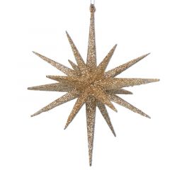 Gisela Graham Bethlehem Star Gold Glitter