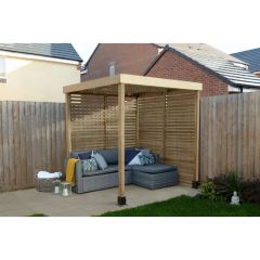 Forest Garden Modular Pergola with 2 Side Panels - Home Delivery 
