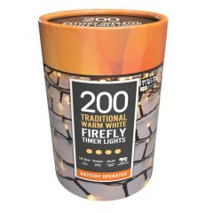 Festive Firefly Lights 200 Warm White Battery Operated