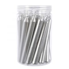 Tube of 22 Mini Candles 1.3x10.5cm Silver - Kaemingk