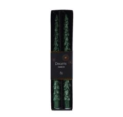 Kaemingk Christmas Tree Dinner Candle 2 Pack Pine Green