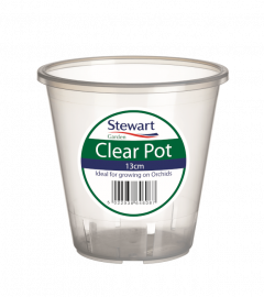 Stewart Garden 13cm Clear Pots - Clear