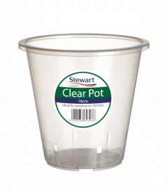 Stewart Garden 16cm Clear Pots - Clear