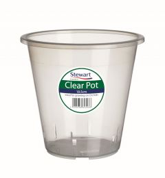 Stewart Garden 18.5cm Clear Pots - Clear