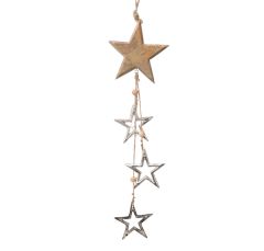 Kaemingk Wooden Star Hanging Ornament 100cm