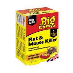 The Big Cheese Rat &amp; Mouse Killer - Bait Packs (5 x 40g)