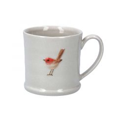 Gisela Graham Ceramic Mini Mug Robin