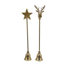 Kaemingk Aluminium Candle Snuffer Gold Star/Stag 26cm (2 Assorted)