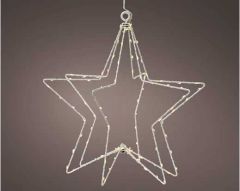 Kaemingk LED Frame Light 3D Star 108 Classic Warm LED 36cm Black
