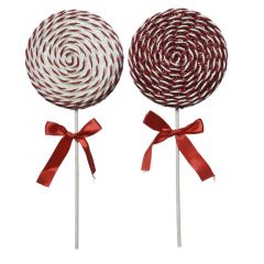 Foam Lolly Red/White 28cm (2 Assorted) - Kaemingk