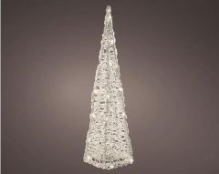 Acrylic Pyramid Tree 30 Warm White 15x58cm - Kaemingk