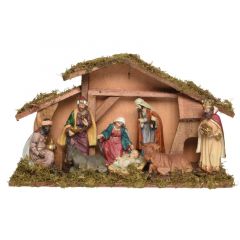 Nativity House W Figures - Kaemingk