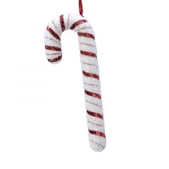 Candy Cane White/Red Foam 34cm - Kaemingk