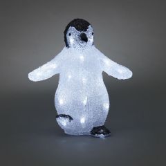 Konstmide Acrylic Penguin W 24 White LED 30cm (BO)