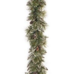National Tree Glittery Bristle Pine Garland W Cones 9x12'