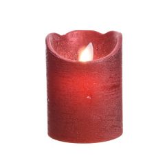 Kaemingk Wax Waving LED Candle Red 10cm