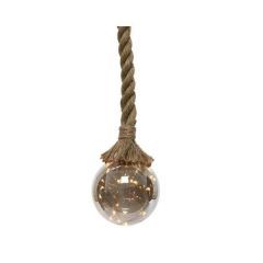 Micro LED Rope Ball 15 Warm White 10cm Grey - Kaemingk