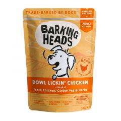 Barking Heads Bowl Lickin’ Chicken Wet Food Pouch For Dogs 300g