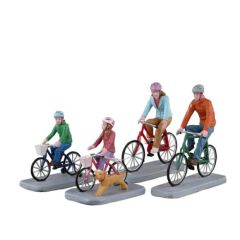 Lemax Family Bike Ride Set of 4 