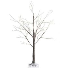Kaemingk LED Birch Tree Snowy 400 Warm White 150cm
