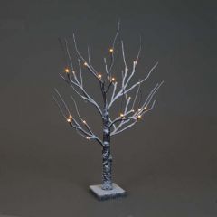 Snowtime - Snowy Twig Tree Brown W 24 Warm White LED 60cm