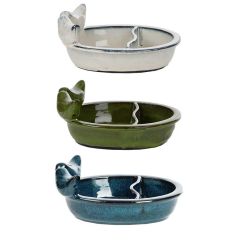 Ceramic Bird Bath / Feeder - Various Colours