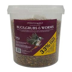 Johnston & Jeff Bugs, Grubs & Worms 1.2kg + 33% Extra Free