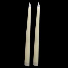 Battery Operated Flickerbright Taper Candle Twin Pack - 27.5CM