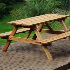 Charles Taylor Six Seater Picnic Table Pressure Treated