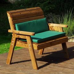 Charles Taylor Two Seater Bench Back Support Cushion Green