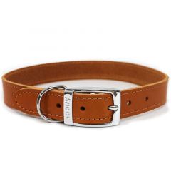 Ancol Classic Leather Dog Collar Tan - Size 2 (26-31cm)