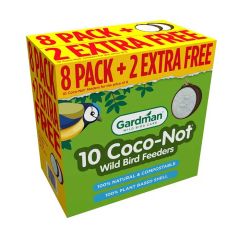 Gardman Coco-Not® Wild Bird Feeder 8 Pack + 2 Extra Free