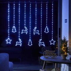 Smart Garden Curtain String Lights Festive Cool White 120x120cm
