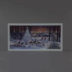 Snowtime LED Canvas 60x30cm Magical Village