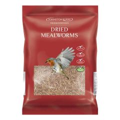 Johnston & Jeff Dried Mealworms In Tub With Free Scoop - 1.2kg + 33% Extra Free 1.6kg