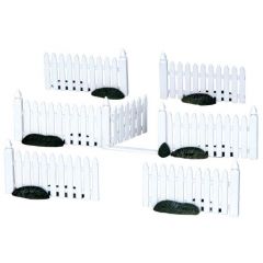 Lemax Plastic Picket Fence, Set Of 7