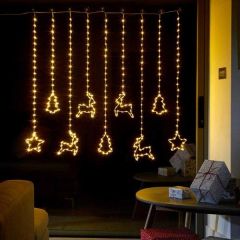 Smart Garden Curtain String Lights Festive Warm White 120x120cm