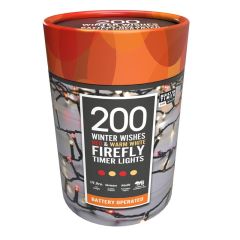 Festive Firefly Lights 200 Winter Wishes Battery Operated