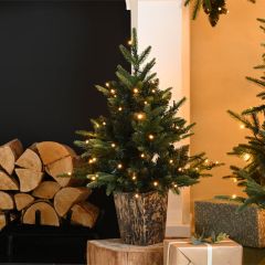 Festive Firefly Tree in Pot 90cm 100 Traditional Warm White LED (BO)