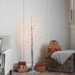 Festive Lit Snowy Tree 150cm 210 Warm White LED