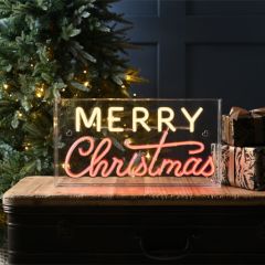 Festive Neon Sign 43cm Merry Christmas