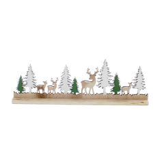 Festive Wooden Scene Reindeer 30cm