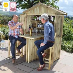 Garden Bar and 2 Stool Set