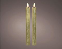 Kaemingk LED Wick Dinner Candle 24.5cm Gold